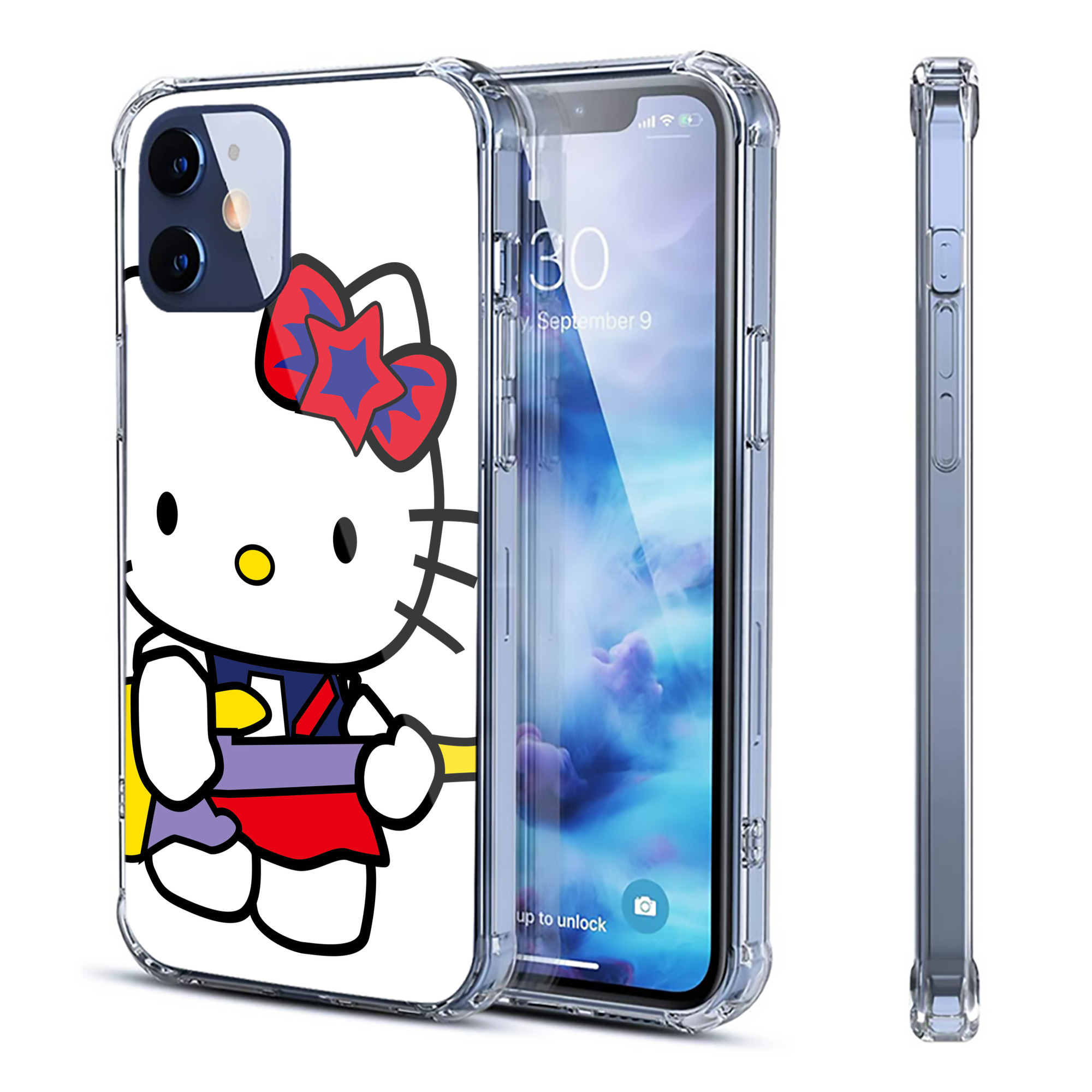 （画像用） Hello Kitty ハローキティ 【iPhone 12シリーズ対応】透明スマホケース（クリアソフトケース）